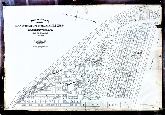 14" Plan of Cemetery Corner of Mt Auburn & Common 200x14 _DSC2381