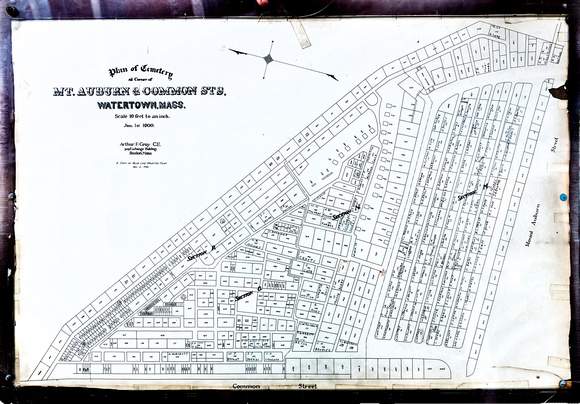 36" Plan of Cemetery Corner of Mt Auburn & Common 200x36 _DSC2381